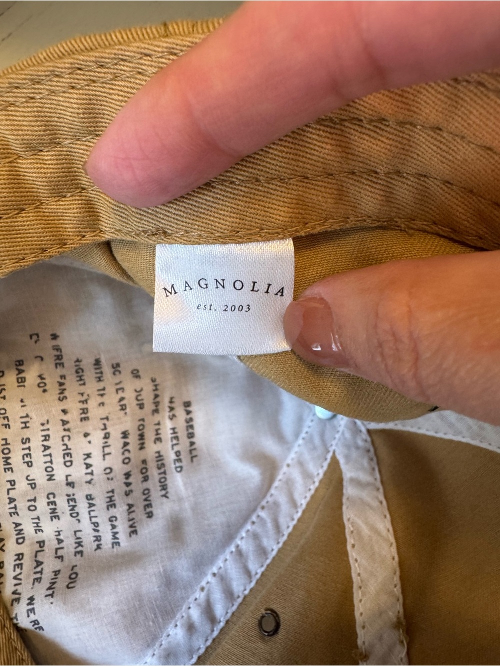 Joanna Gaines Silos Embroidered Baseball Cap in Tan - Picture 4 of 7